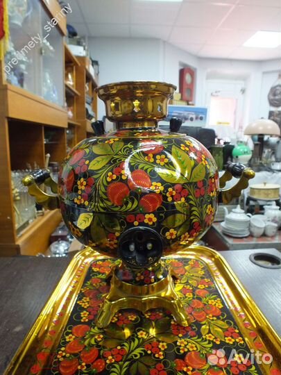 Самовар чайник поднос хохлома