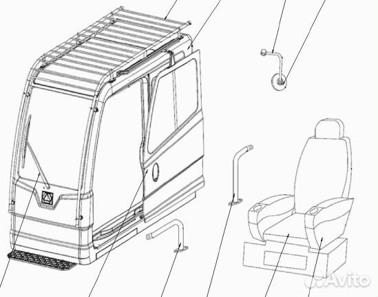 802152360 Кабина в сборе автокрана xcvg XCT25l5S