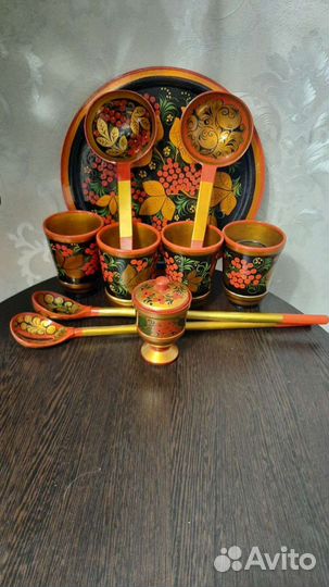 Наборы хохлома. Посуда СССР
