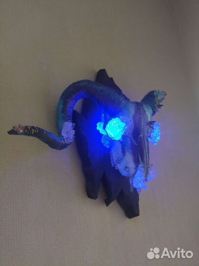 Ночник, настенный светильник череп барана