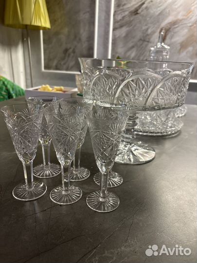 Фужеры хрустальные СССР, хрусталь