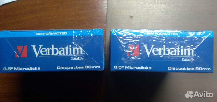 Упаковка дискет Verbatim запакованая