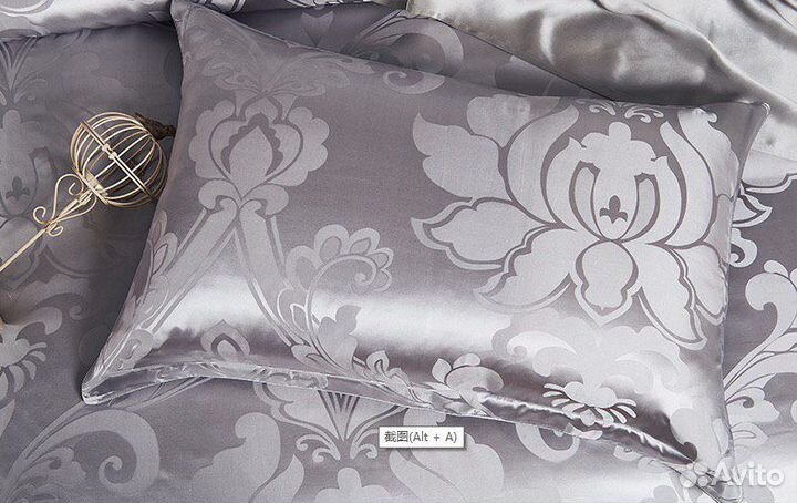 Шёлковый комплект постельного белья с жаккардом