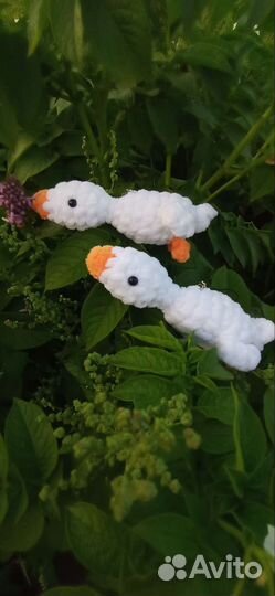 Брелок гусь обнимусь, игрушка ручной работы