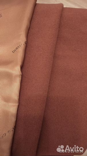 Ткань пальтовая шерсть (италия-2 метра+подклад)