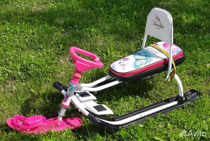 Снегокат детский со спинкой