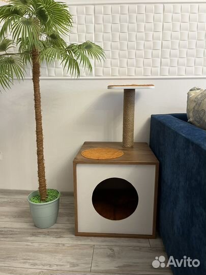 Домик для кошки с когтеточкой