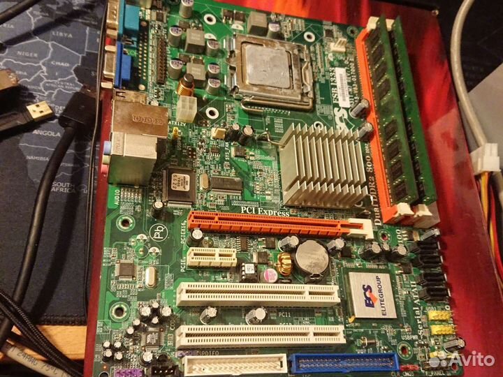 Материнская плата 775 ECS G31T-M7 +проц