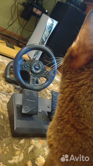 Игровой руль с педалями Hori PS4-020U\E