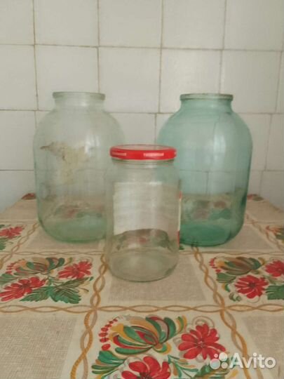 Банки стеклянные 1л.,2л.,3 л