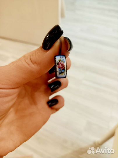 Серьги финифть,винтаж