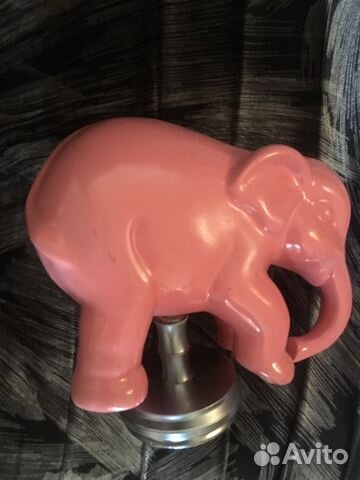 Керамический розовый слон