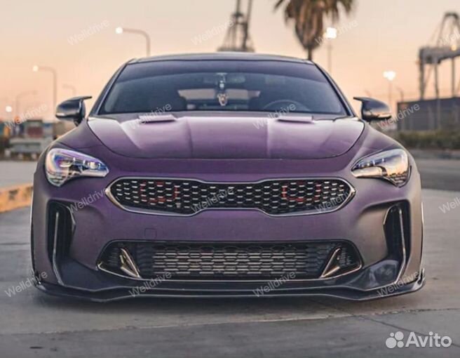 Сплиттер Kia Stinger GT черный глянец