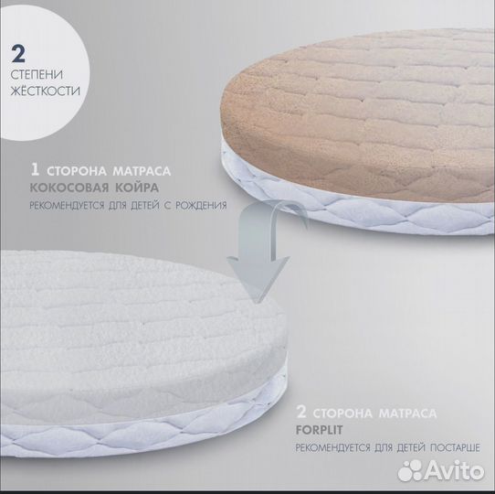 Матрас детский овальный