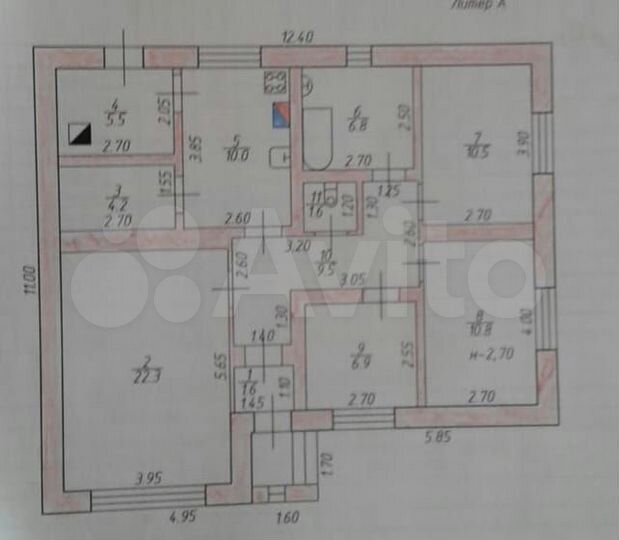 Дом 100 м² на участке 6 сот.