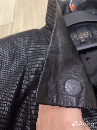 Кожаный плащ женский натуральная кожа 46