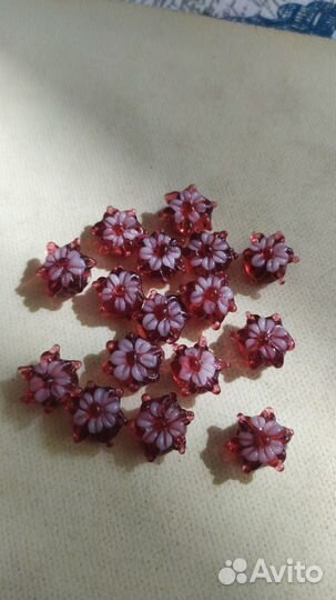 Стеклянные бусины бронь