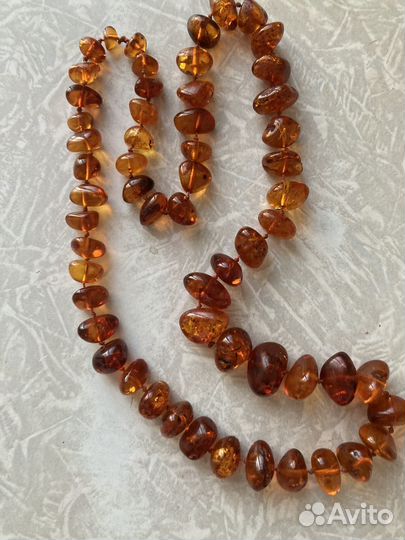 Янтарные бусы натуральные / Янтарь винтаж СССР