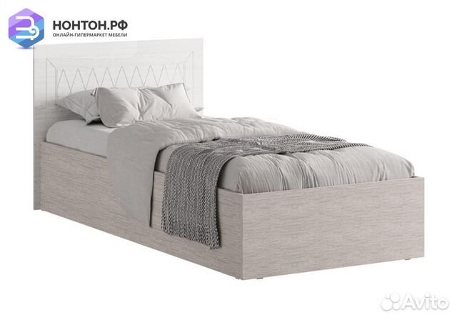 Кровать Британика дуб атланта / дуб брашированный