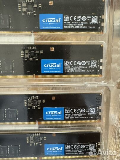 Crucial 64GB 4x16GB DDR5 4800Mhz udimm