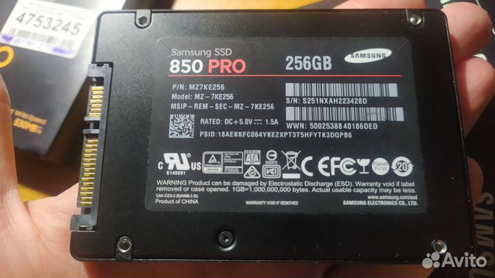 Ssd samsung 2.5 SATA. PRO. 256GB