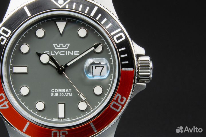 Часы Glycine Combat SUB Швейцария новые