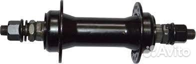 Втулка передняя 48H, сталь, на гайках, чёрная, &q