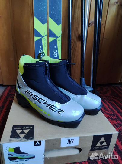 Комплект беговые лыжи 127, ботинки, палки