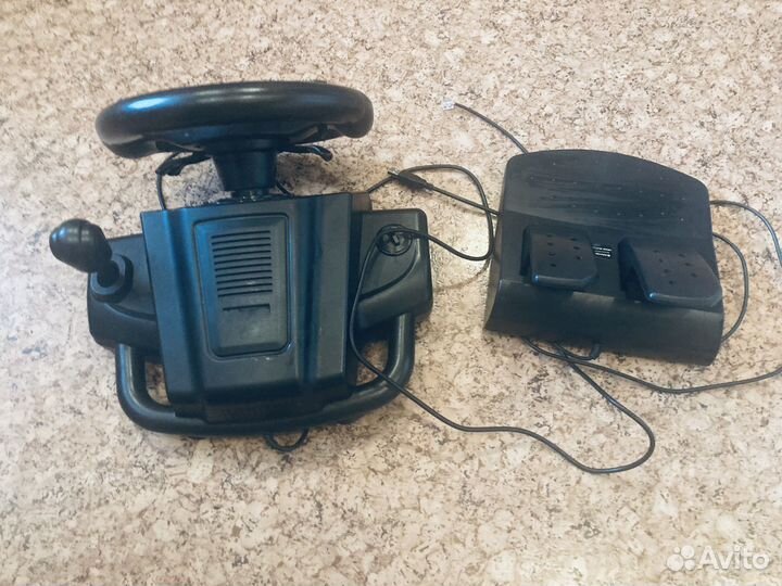 Руль игровой с педалями и коробкой передач