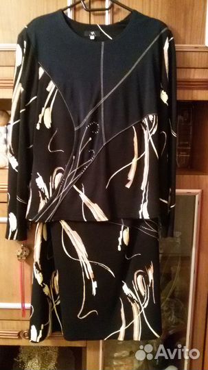 Белорусский женский трикотажный костюм с юбкой