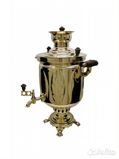 Новый тульский дровяной самовар 5 литров