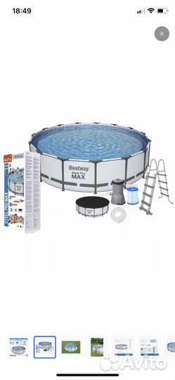 Каркасный бассейн 457 122 бу