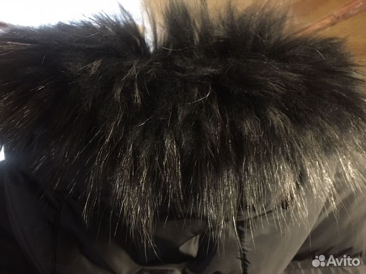 Куртка на пуху 56-58 с нат. мехом