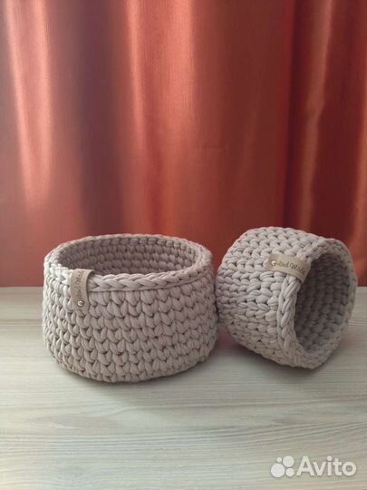 Корзинки из трикотажной пряжи