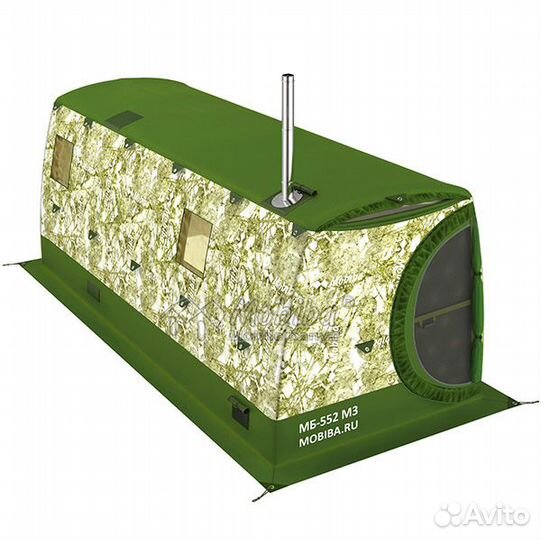 Двухслойная палатка баня. Мобиба мб-552 5,5х2,2м
