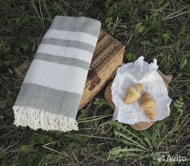 Плед хлопковый в ёлочку