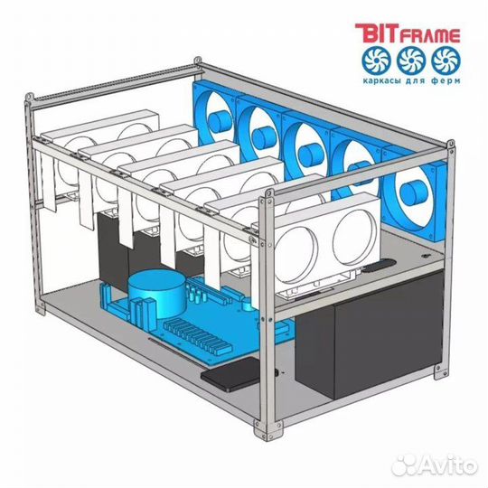 Открытый каркас Bitframe для майнинг фермы б/у