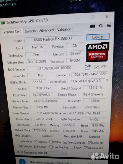 Amd radeon rx 5500 xt 8GB