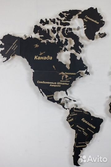 Деревянные карты мира