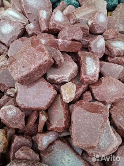 Камень для саун, малиновый кварцит, габродиабаз, п