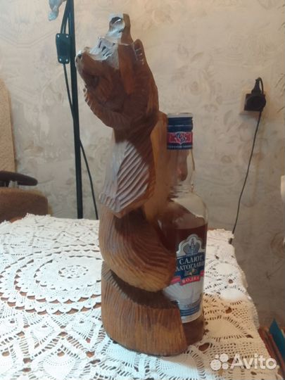 Деревянный медведь ручная работа