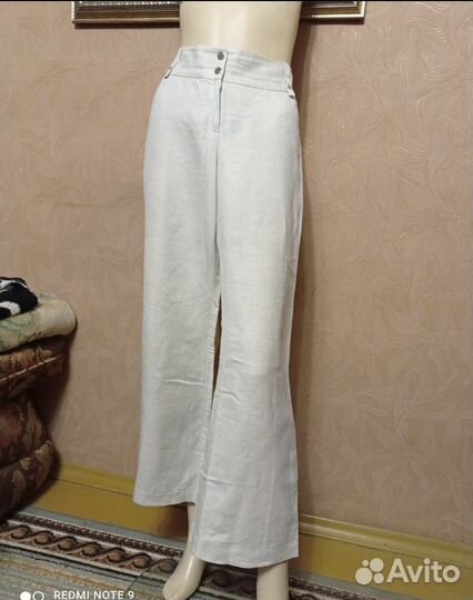 Брюки палаццо лен