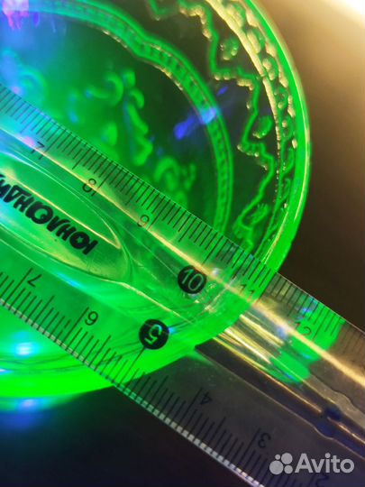 Сахарница ваза урановое стекло