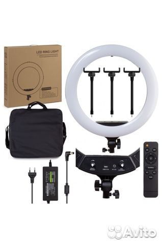 Кольцевая лампа 46см + штатив 2,1м