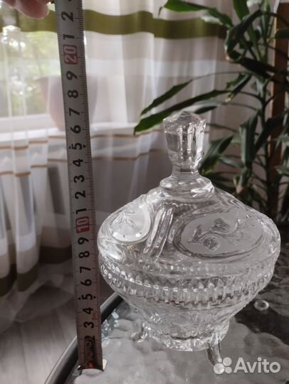 Ваза конфетница СССР хрусталь