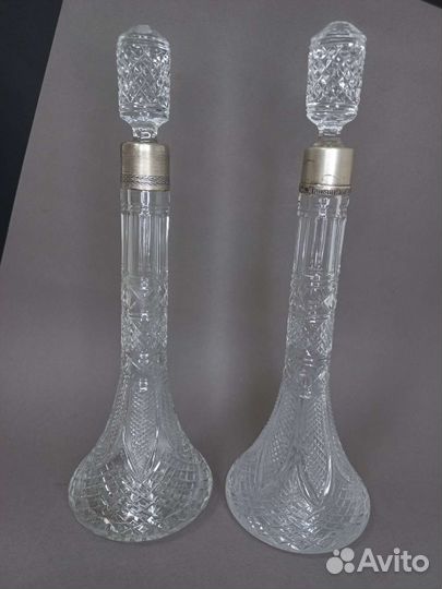 Графин хрустальный с серебром