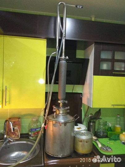 Дистиллятор, самогонный аппарат, бражная колонна