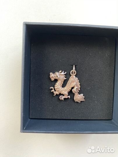Подвеска кулон Дракон серебро 925