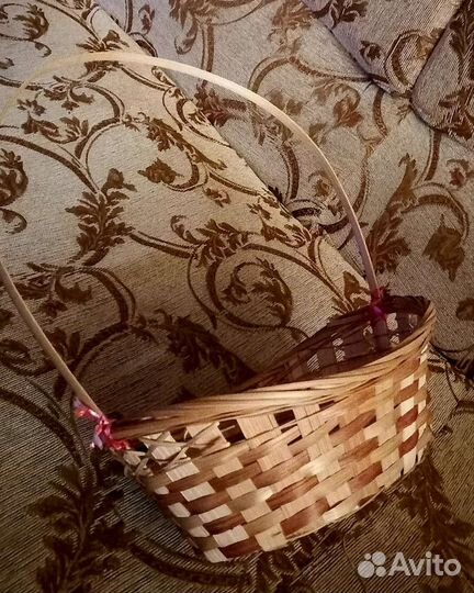 Корзина плетеная соломенная