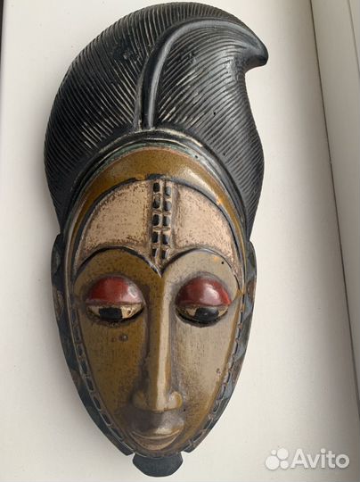 Винтажная Маска народа Baule Кот-Дивуар